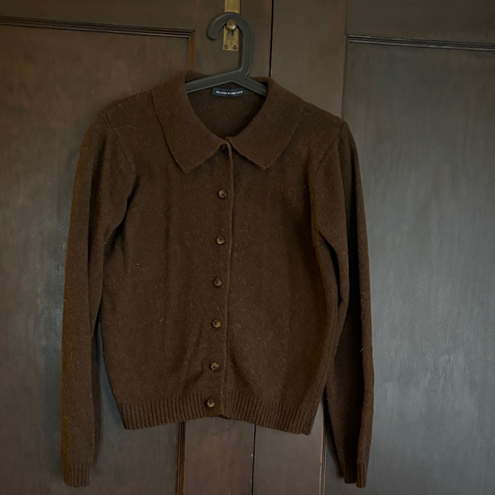 Brandy Melville Chocolate Brown Cardigan